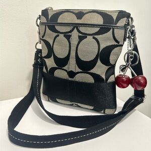 Coach Black and Tan Crossbody Bag